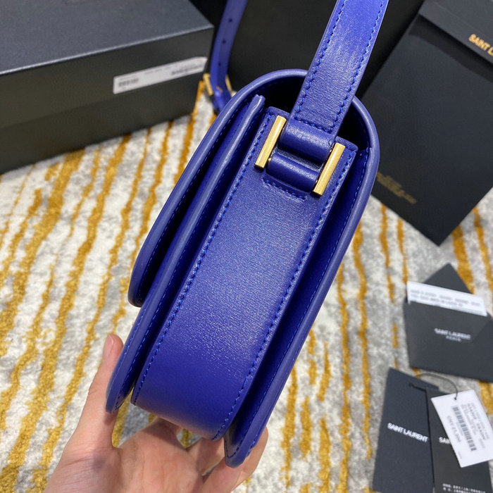 >YSL Solferino Medium Satchel Blue 634305