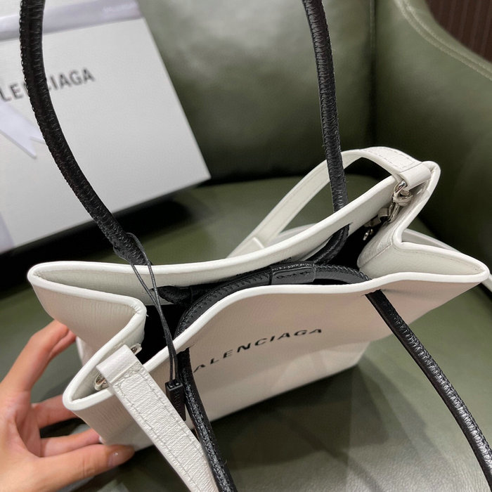 Balenciaga XXS Shopping Tote Bag White 572411