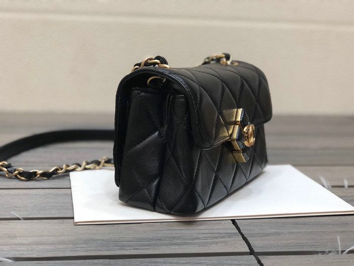 Chanel Lambskin Mini Flap Bag Black AS2633