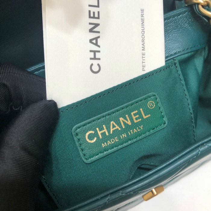 Chanel Lambskin Mini Flap Bag Green AS2633