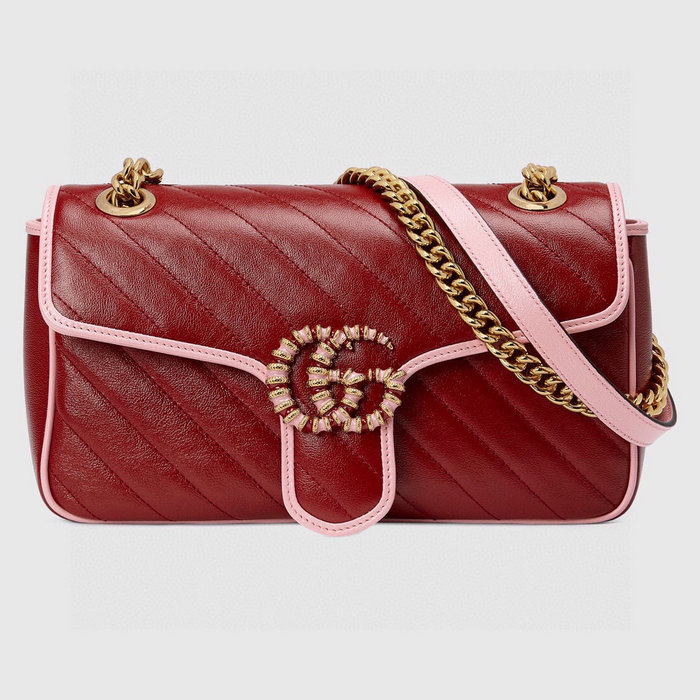 Gucci GG Marmont Medium Shoulder Bag Red 443497