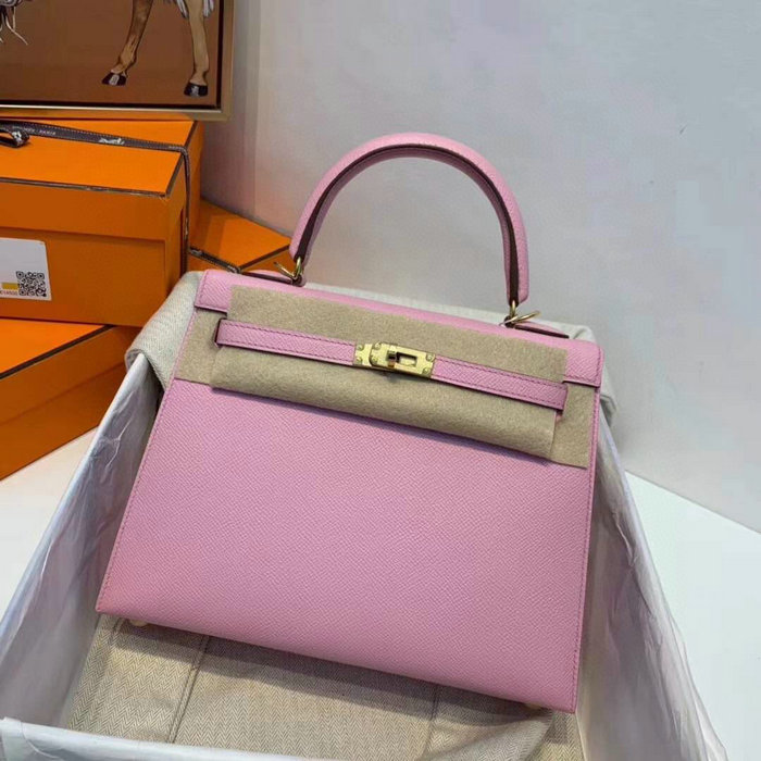 Hermes Epsom Leather Kelly Bag Pink HK283221