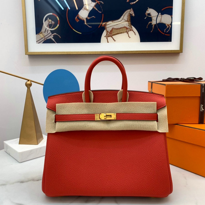 Hermes Togo Leather Birkin Bag Sanguine HB2530357