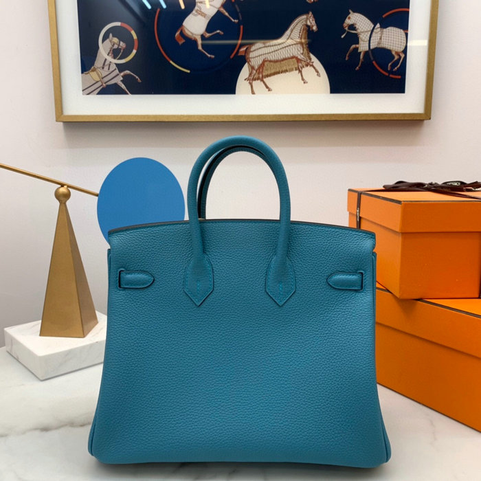 Hermes Togo Leather Birkin Bag Turquoise HB2530357