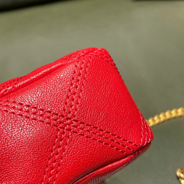 Saint Laurent Becky Double-zip Pouch Red 608941