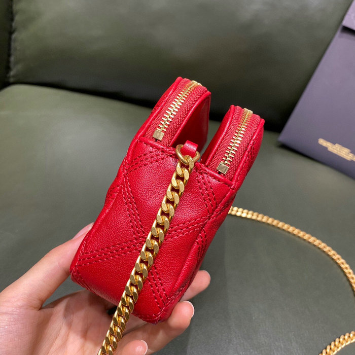 Saint Laurent Becky Double-zip Pouch Red 608941