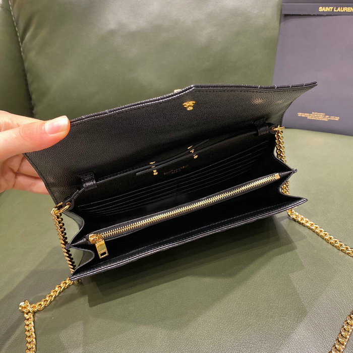 Saint Laurent Monogram Chain Wallet Black 620280