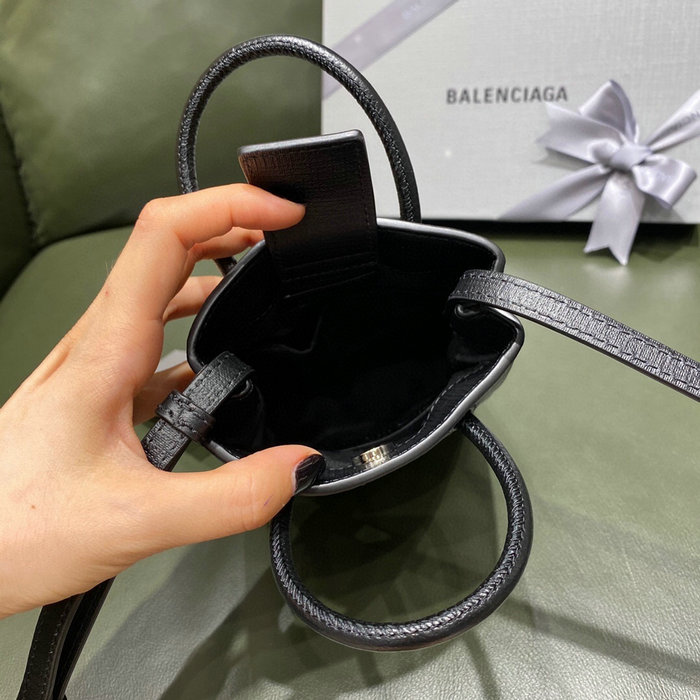 Balenciaga Shopping Phone Holder Black 593826