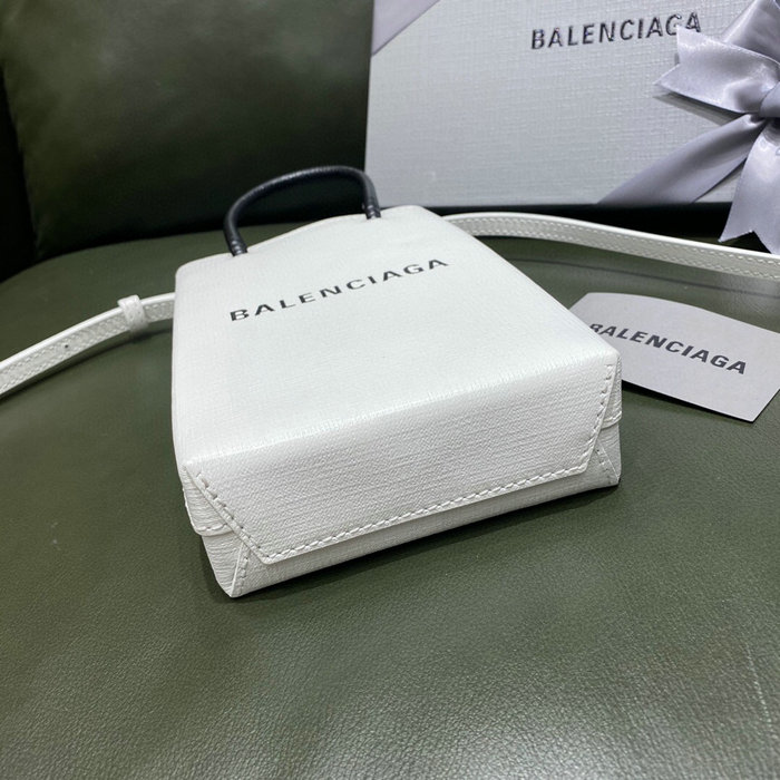 Balenciaga Shopping Phone Holder White 593826