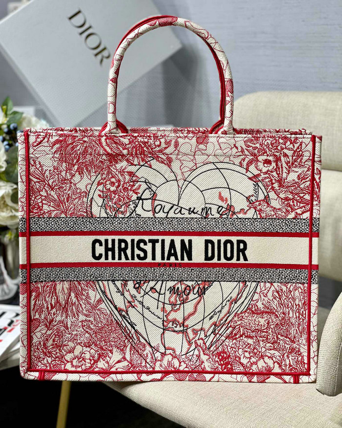 Dior Embroidered Canvas Book Tote M12871