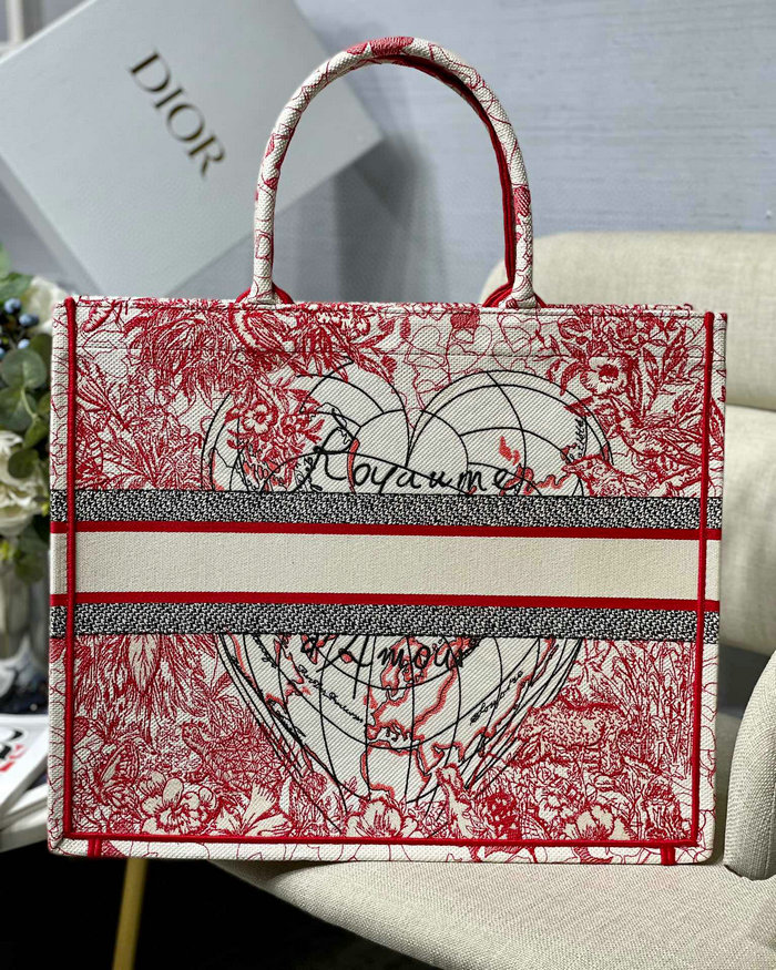 Dior Embroidered Canvas Book Tote M12871