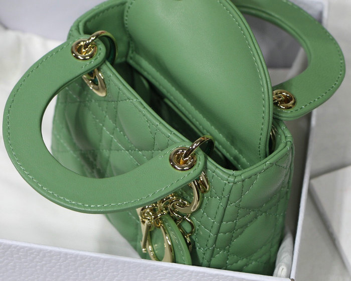 Lady Dior Lambskin Mini Bag Green DM6007