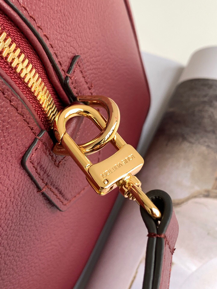 Louis Vuitton Monogram Empreinte Speedy Bandoulier Burgundy M44736