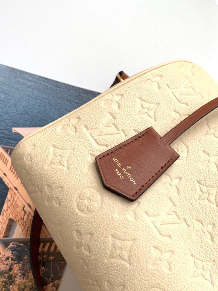 Louis Vuitton Monogram Empreinte Speedy Bandoulier Cream M44736