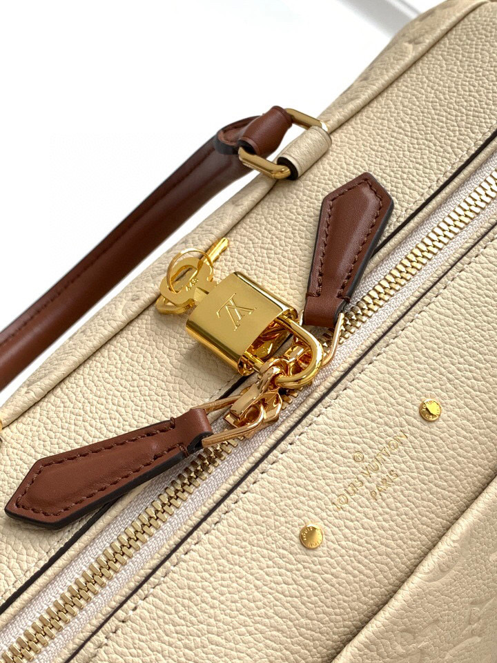 Louis Vuitton Monogram Empreinte Speedy Bandoulier Cream M44736