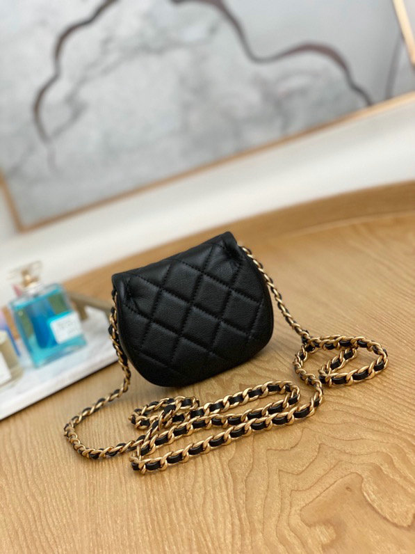 Chanel Calfskin Clutch with Chain Black AP2344