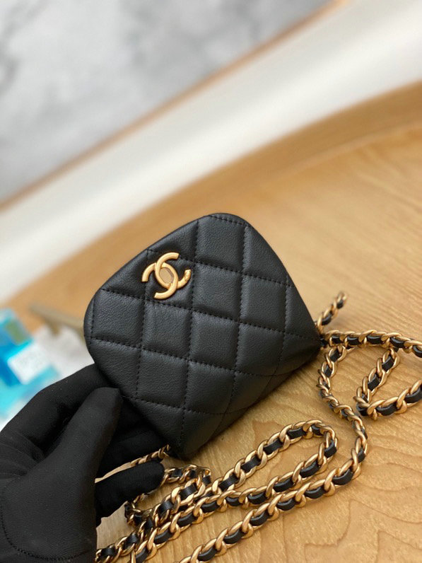 Chanel Calfskin Clutch with Chain Black AP2344