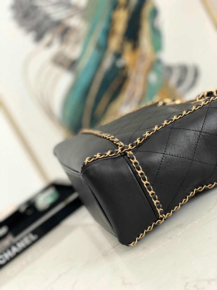 Chanel Calfskin Shopping Bag Black AS2761