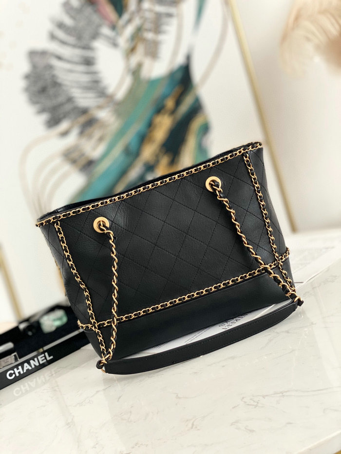 Chanel Calfskin Shopping Bag Black AS2761