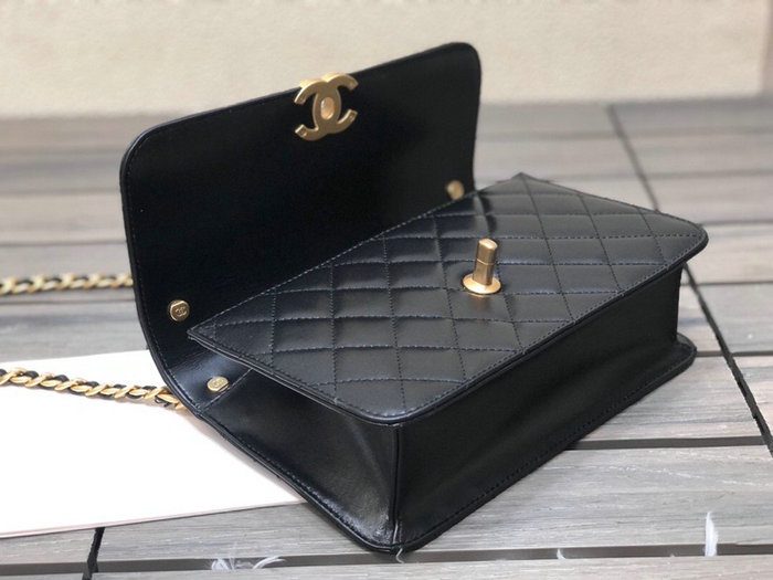 Chanel Calfskin Small Flap Bag Black AS2715