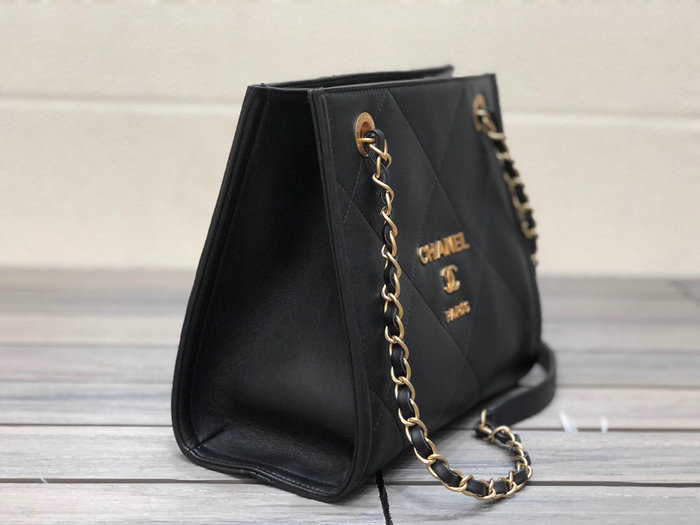 Chanel Calfskin Small Shopping Bag Black AS2750