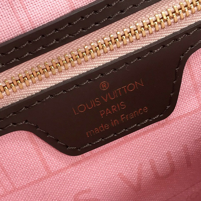 Louis Vuitton Damier Ebene Canvas Neverfull PM Pink N41359