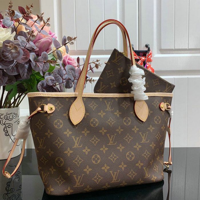 Louis Vuitton Monogram Canvas Neverfull PM Beige M41245