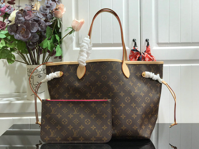 Louis Vuitton Monogram canvas NEVERFULL MM Peach N41605