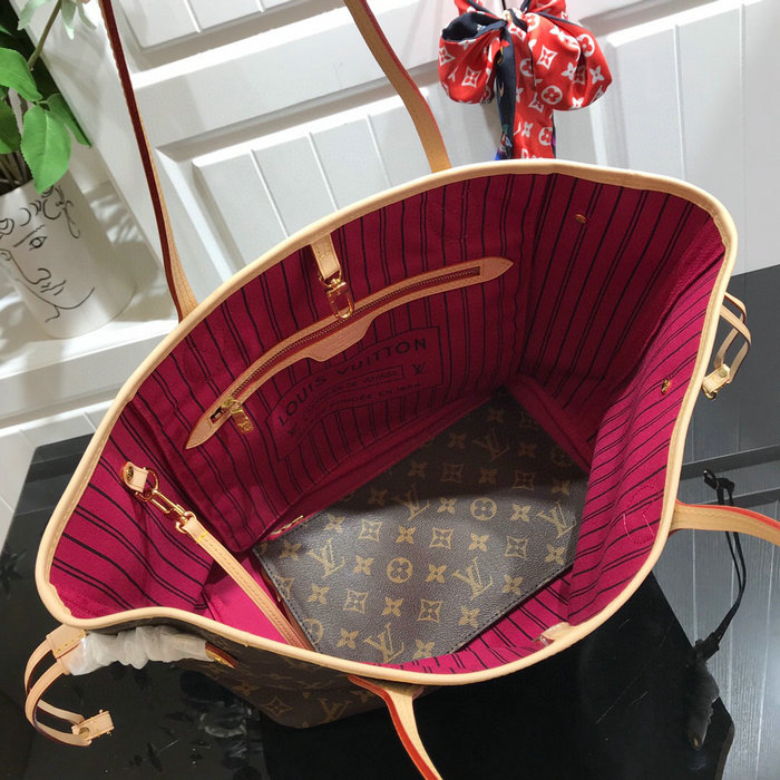 Louis Vuitton Monogram canvas NEVERFULL MM Peach N41605