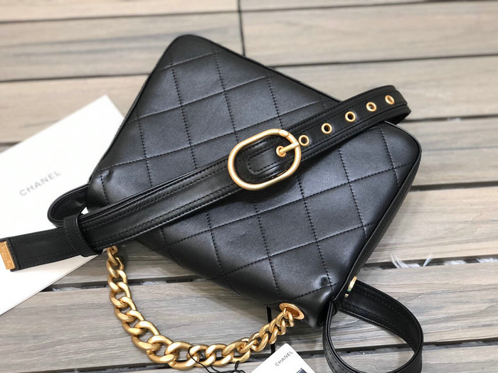 Chanel Calfskin Messenger Bag Black AS2842