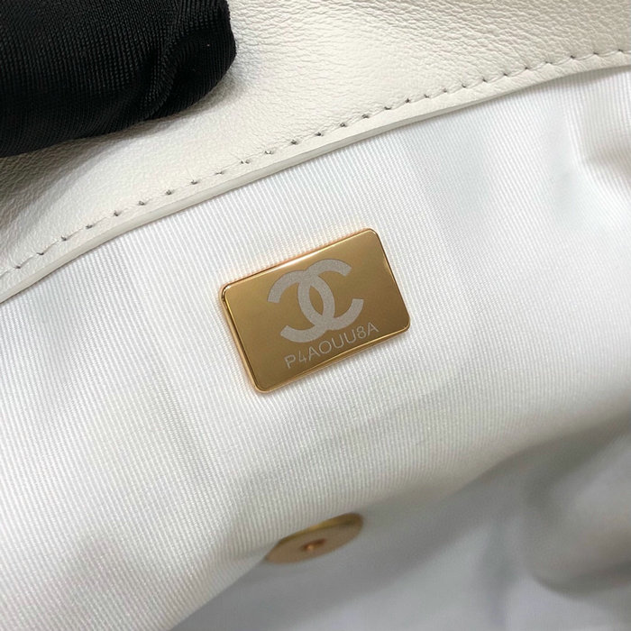 Chanel Calfskin Messenger Bag White AS2842