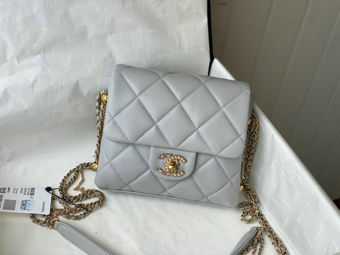 Chanel Mini Flap Bag Grey AS2588