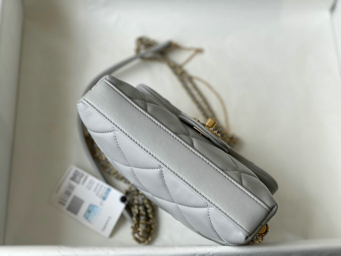 Chanel Mini Flap Bag Grey AS2588