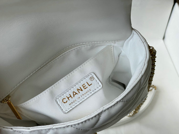 Chanel Mini Flap Bag White AS2588