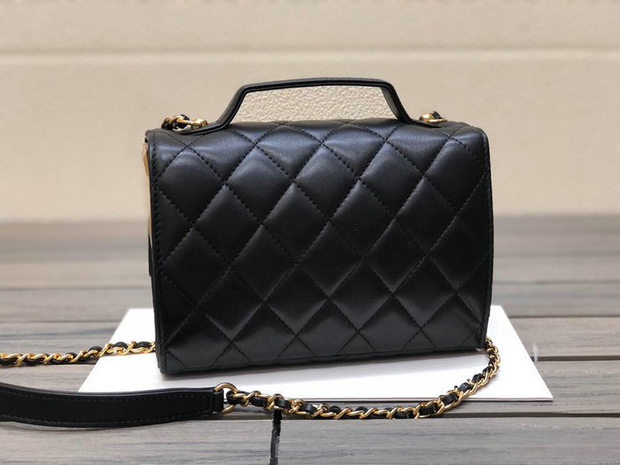 Chanel Mini Flap Bag with Handle Black AS2796