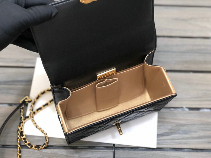 Chanel Mini Flap Bag with Handle Black AS2796