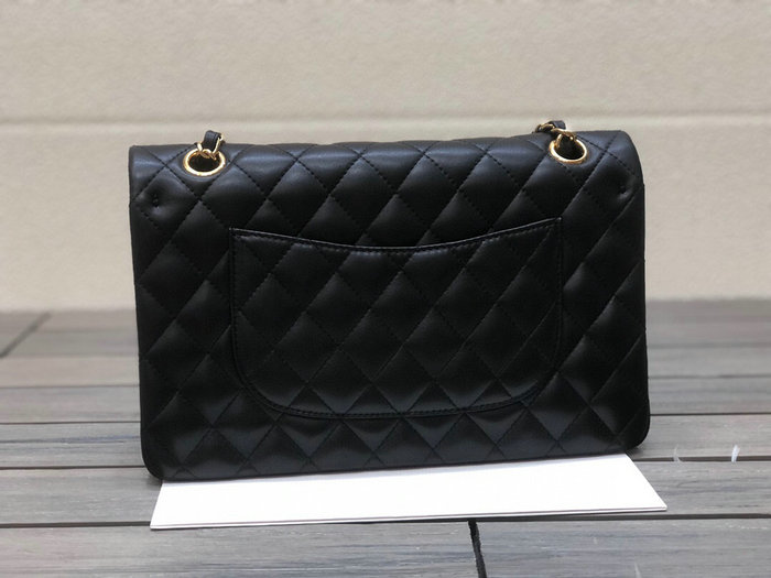 Classic Chanel Lambskin Medium Flap Bag Black CF1112