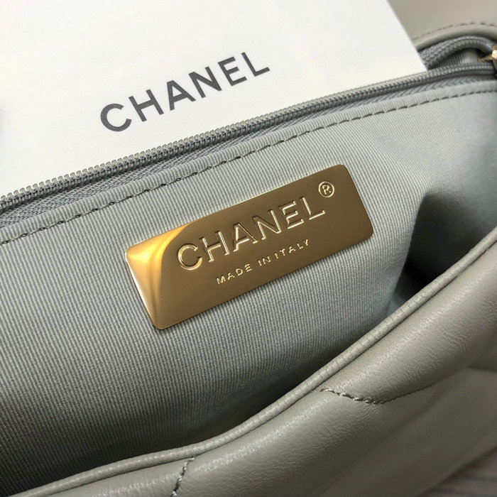 Chanel 19 Lambskin Flap Bag Grey AS1160