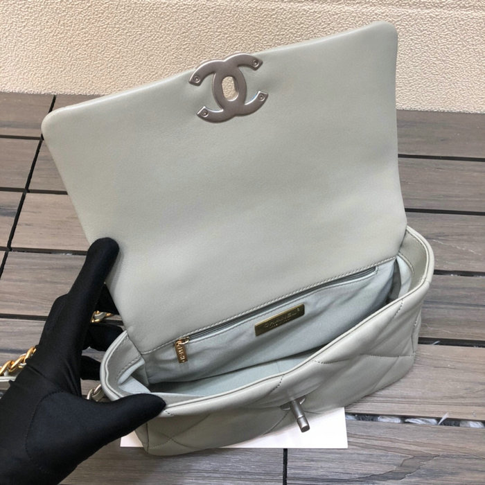 Chanel 19 Lambskin Flap Bag Grey AS1160