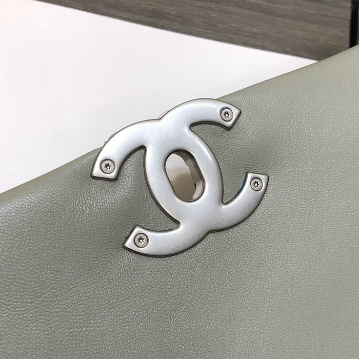 Chanel 19 Lambskin Flap Bag Grey AS1160