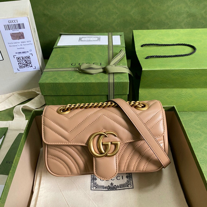 Gucci GG Marmont Matelasse Mini Bag Beige 446744