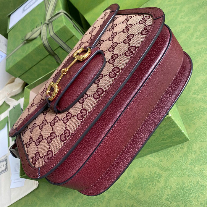 Gucci Horsebit 1955 Small Bag Burgundy 602204