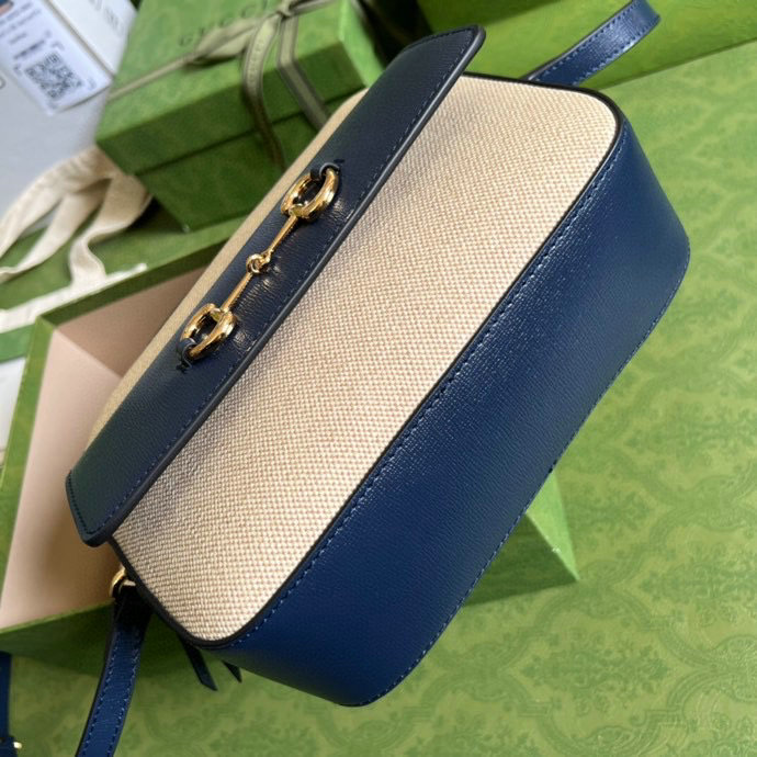 Gucci Horsebit 1955 small shoulder bag Blue 645454