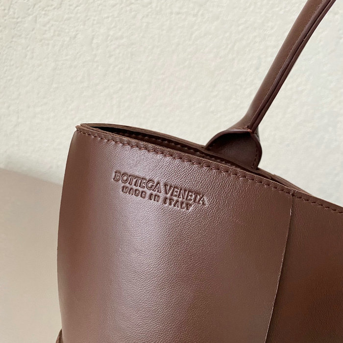 Bottega Veneta Arco Maxi Intrecciato Tote Bag Coffee B03161