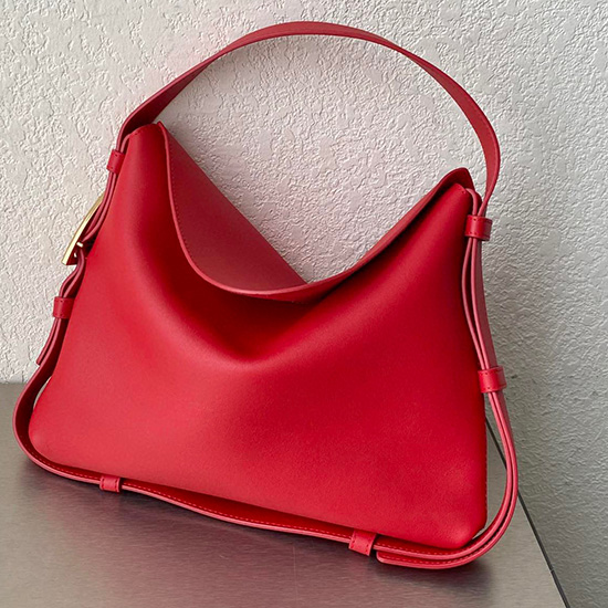 Bottega Veneta Small Cradle Leather Shoulder Bag Red 680057