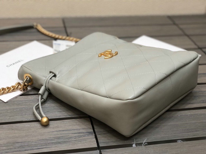 Chanel Drawstring Bag Grey AS2985