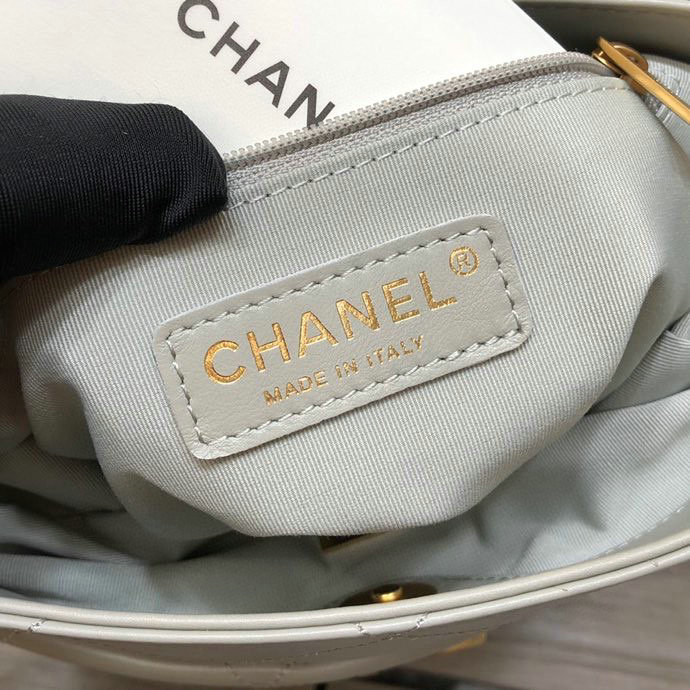 Chanel Drawstring Bag Grey AS2985