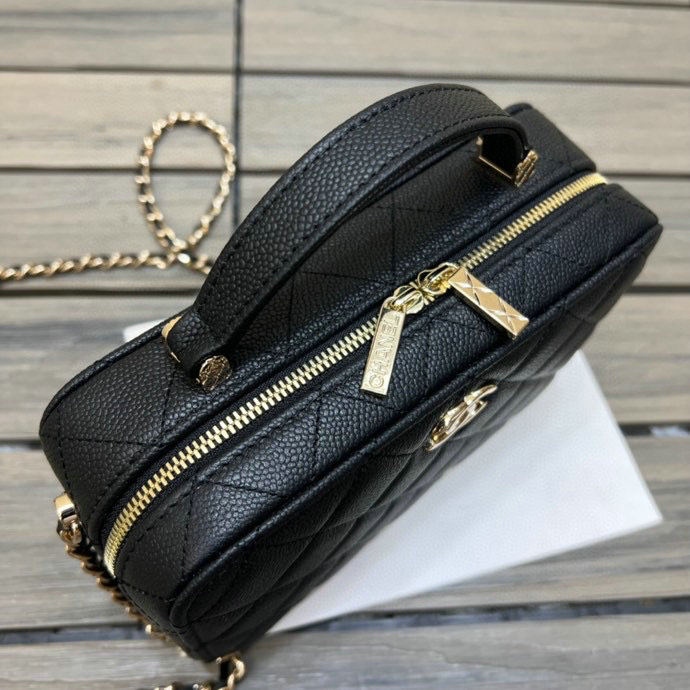 Chanel Grained Calfskin Camera Case Black AS03241