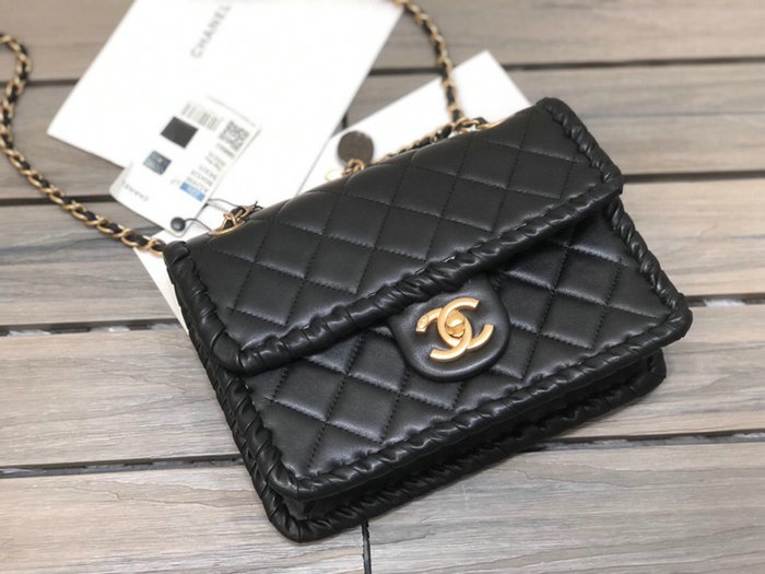 Chanel Lambskin Flap Bag Black AS2496