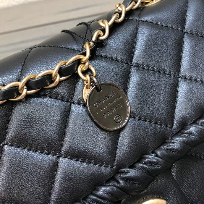 Chanel Lambskin Flap Bag Black AS2496